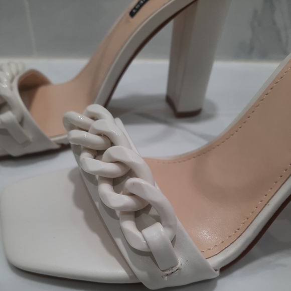 NEW NINE WEST MINDFUL CREAM /BONE 3" BLOCK HEEL Size 6.5 - Picture 6 of 14